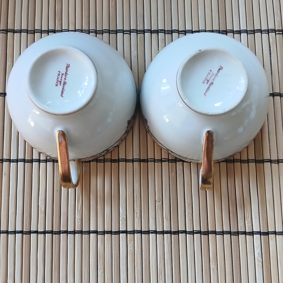 Theodore Haviland French Limoges Troy Schleiger Tea Cups Set Of 2- EUC - Picture 8 of 14